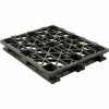 Cabka Double Deck Pallet, Plastic, 4-Way Entry, 48" x 40", 17600 Lb Static Capacity, Black