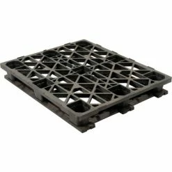 Cabka Double Deck Pallet, Plastic, 4-Way Entry, 48" x 40", 17600 Lb Static Capacity, Black