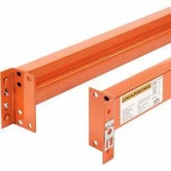 Global Industrial Unslotted Steel Pallet Rack Beam, 120"L x 5-1/8"H, 5510 Lb. Cap., Set Of 2