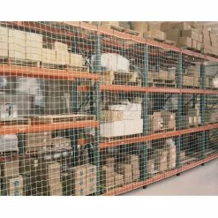 Carron Net Pallet Rack Netting Two Bay, 294"W x 48"H, 4" Sq. Mesh, 2500 lb Rating