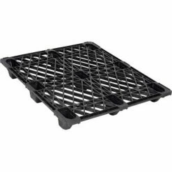 Cabka Nestable Shipping Open Deck Pallet, Plastic, 4-Way Entry, 48" x 40", 3500 Lb Static Cap, Black