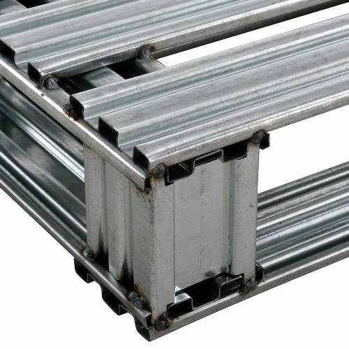 Global Industrial™ Stackable Open Deck Pallet, Galvanized Steel,2-Way,36"x36",8000 Lb Stat Cap - Image 3