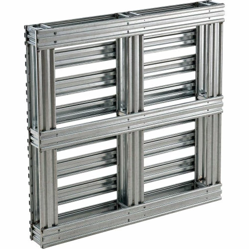 Global Industrial™ Stackable Open Deck Pallet, Galvanized Steel,2-Way,36"x36",8000 Lb Stat Cap - Image 5
