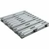 Global Industrial™ Stackable Open Deck Pallet, Galvanized Steel,2-Way,48"x40",8000 Lb Stat Cap