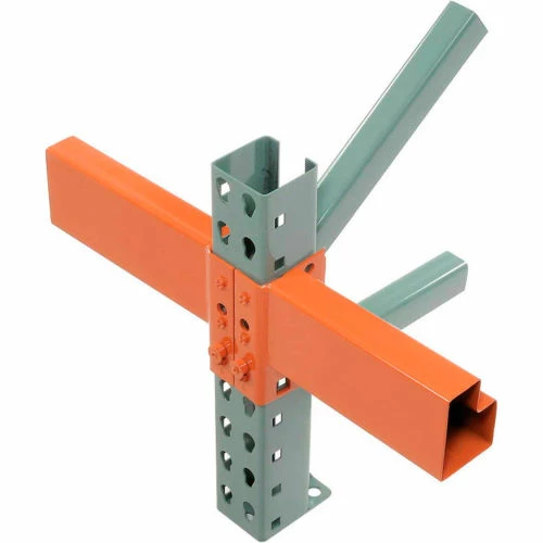 Interlake Mecalux Pallet Rack Tear Drop, Welded, Upright Frame 42"D x 240"H, Green - Image 2