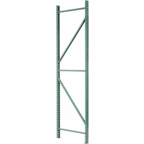Interlake Mecalux Pallet Rack Tear Drop, Welded, Upright Frame 42"D x 216"H, Green