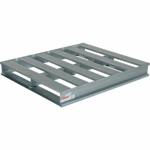 Vestil Open Deck Pallet, Aluminum, 2-Way Entry, 48" x 42", 6000 Lb Static Capacity - Image 2