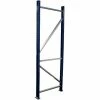 Interlake Mecalux Pallet Rack Tear Drop Upright Frame, Bolted, 144"H x 48"D, 24,571 Lbs. Cap., Blue
