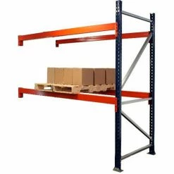 Interlake Mecalux Blue Bolted Pallet Rack Teardrop Add-On, 96"W x 48"D x 96"H