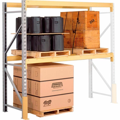 Penco Double Slotted Pallet Rack Add-On - No Deck - 96"W x 36"D x 144"H