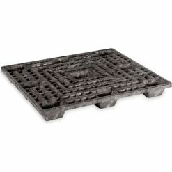 Orbis Nestable Open Deck Pallet, Plastic, 4-Way, 48" x 48", 30000 Lb Stat Cap, Black