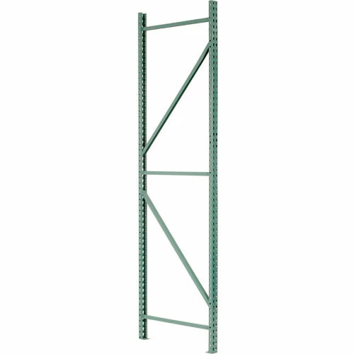 Interlake Mecalux Pallet Rack Tear Drop, Welded, Upright Frame 42"D x 240"H, Green - Image 7