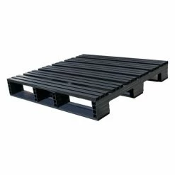 Jifram Extrusions Open Deck Pallet, Plastic, 4-Way Entry, 42" x 42", 3000 Lb Static Cap, Black