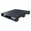 Jifram Extrusions Open Deck Pallet, Plastic 4-Way Entry, 45" x 45", 3000 Lb Static Cap, Black