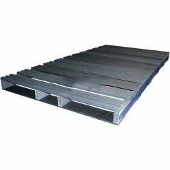 Jifram Extrusions Rackable & Stackable Extruded Open Deck Pallet, Plastic, 4-Way, 96"x48", 6000 Lb Stat Cap, Gray