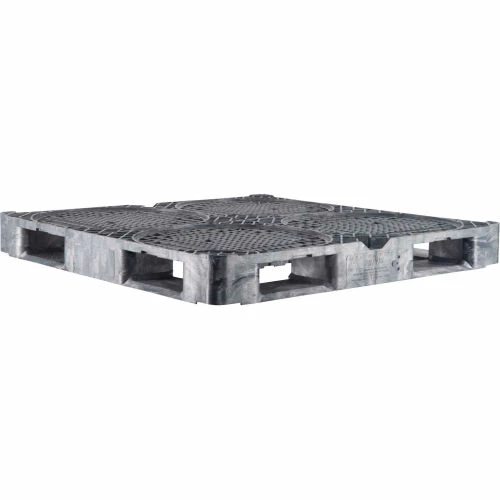 Orbis 4 Drum Open Deck Pallet, Polyethylene, 2-Way & 4-Way, 48"x48", 30000 Lb Stat Cap, Black - Image 2