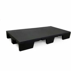 MasonWays™ Stackable Closed Deck Pallet, 2-Way, 24" x 18", 750 Lb Static Capacity, Black