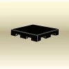 MasonWays™ Stackable Closed Deck Pallet, Polyethylene, 4-Way, 48"x48", 2000 Lb Stat Cap, Black
