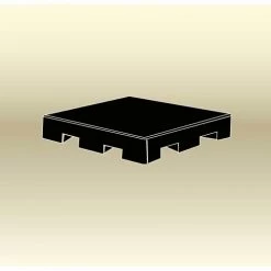 MasonWays™ Stackable Closed Deck Pallet, Polyethylene, 4-Way, 48"x48", 2000 Lb Stat Cap, Black