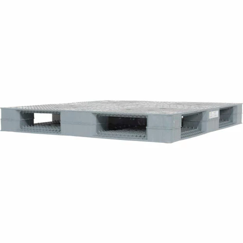 Vestil Heavy Duty Open Deck Pallet, Plastic, 4-Way Entry, 47-1/4" x 47-1/4", 8800 Lb Static Cap, Gray - Image 3