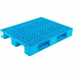 Vestil Rackable Open Deck Pallet, HDPE, 4-Way Entry, 47-1/8" x 39-1/4", 13200 Lb Static Capacity, Blue