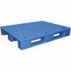 Vestil Stackable Open Deck Pallet, Plastic, 2-Way & 4-Way, 47" x 39-1/4", 8800 Lb Static Cap, Blue