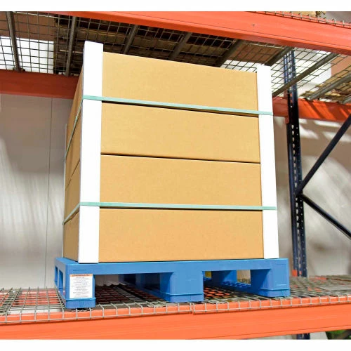 Vestil Rackable Closed Deck Pallet, 4-Way Entry, 47-1/8" x 39-1/4", 8000 Lb Static Capacity, Blue - Image 9