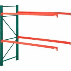 Steel King® SK2000® Pallet Rack 96"x42"x120" Add-On Unit - Green/Orange - 4000 Lbs. Cap.