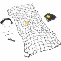 Vestil Manufacturing Vestil Nylon Pallet Rack Netting, 2 Nets, 99" x 3/16" x 96", 2500 Lb Capacity, Black - Pkg Qty 2