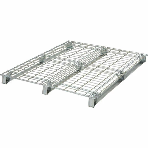 Vestil Welded Wire Open Deck Pallet, Galvanized Steel, 4-Way, 40" x 48", 4000 Lb Static Capacity - Image 2