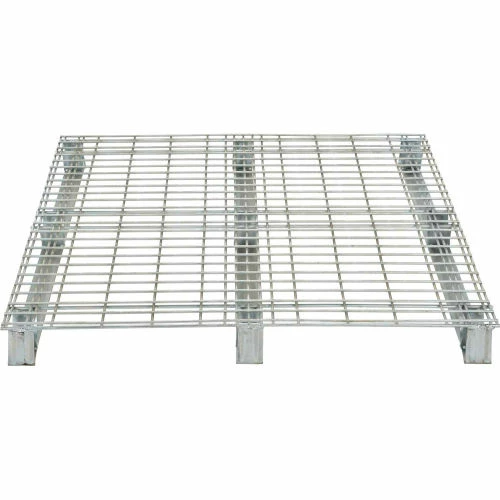 Vestil Welded Wire Open Deck Pallet, Galvanized Steel, 4-Way, 40" x 48", 4000 Lb Static Capacity - Image 3